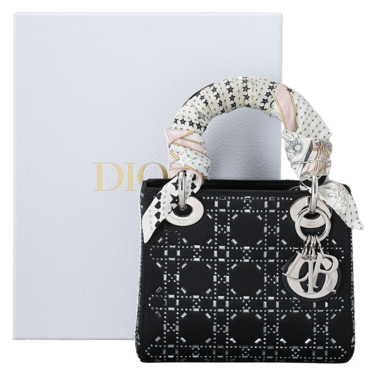CHRISTIAN DIOR(USED)크리스찬 디올 시즌 새틴 레이디 백 미니